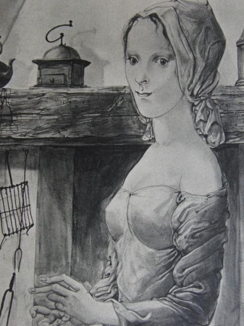 藤田嗣治、【婦人像 】、希少な限定額装用画集画、新品高級額 額装付