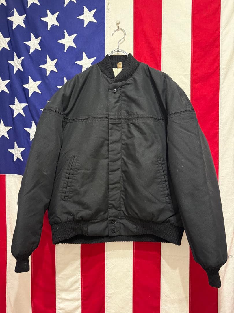 ★80s★USA製★ダービージャケット★ブラック★中綿ジャケット★