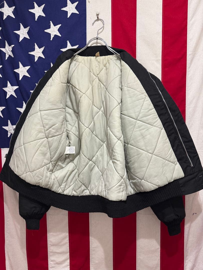 ★80s★USA製★ダービージャケット★ブラック★中綿ジャケット★