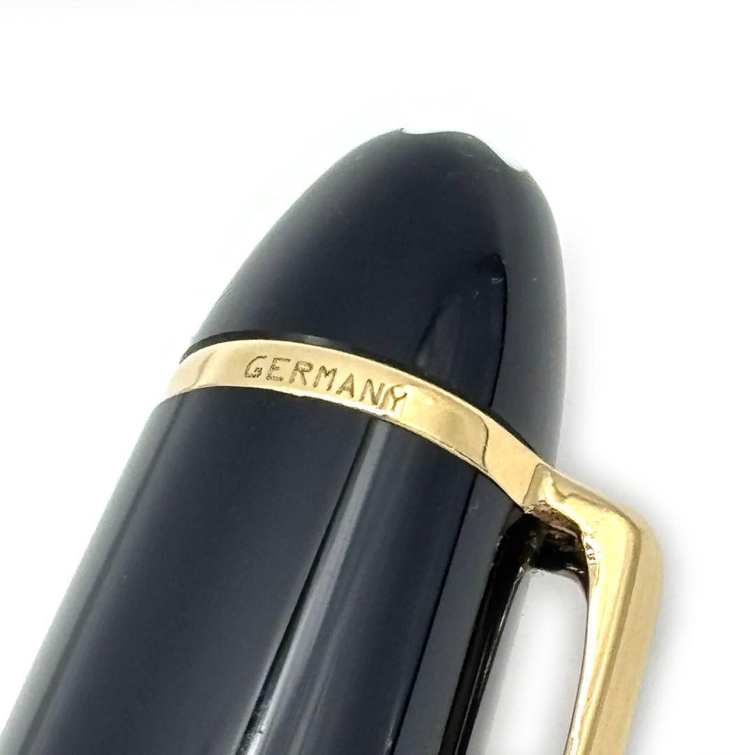 【美品】モンブラン 万年筆 146 剣先14K ブラック/ゴールド 2Q42