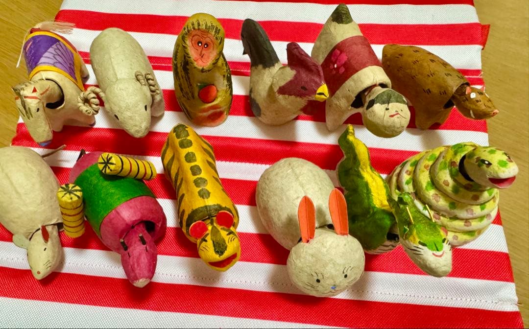 【美品】★仙台張子★新品未使用　十二支セット　たかはしはしめ工房　お正月飾りに