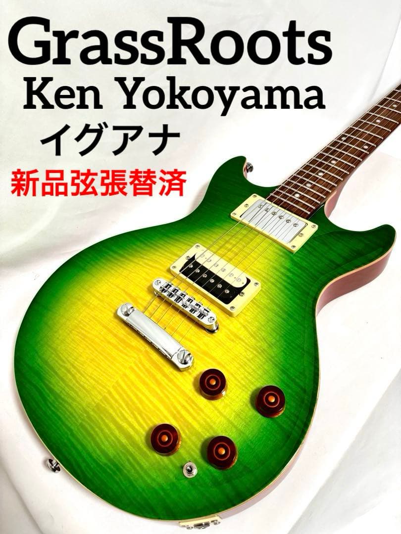 【新品弦張替済】GrassRoots エレキギター 横山健 イグアナ