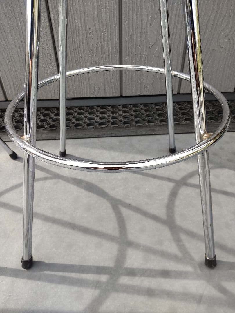 【引き取り】ステンレス スツール チェアー 2脚セット カウンター 植物台