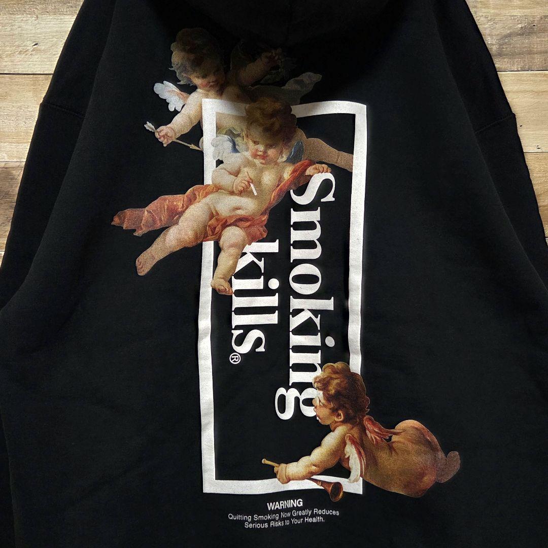 【美品XL】FR2 エフアールツー パーカー 肉厚生地 天使 エンジェル バック