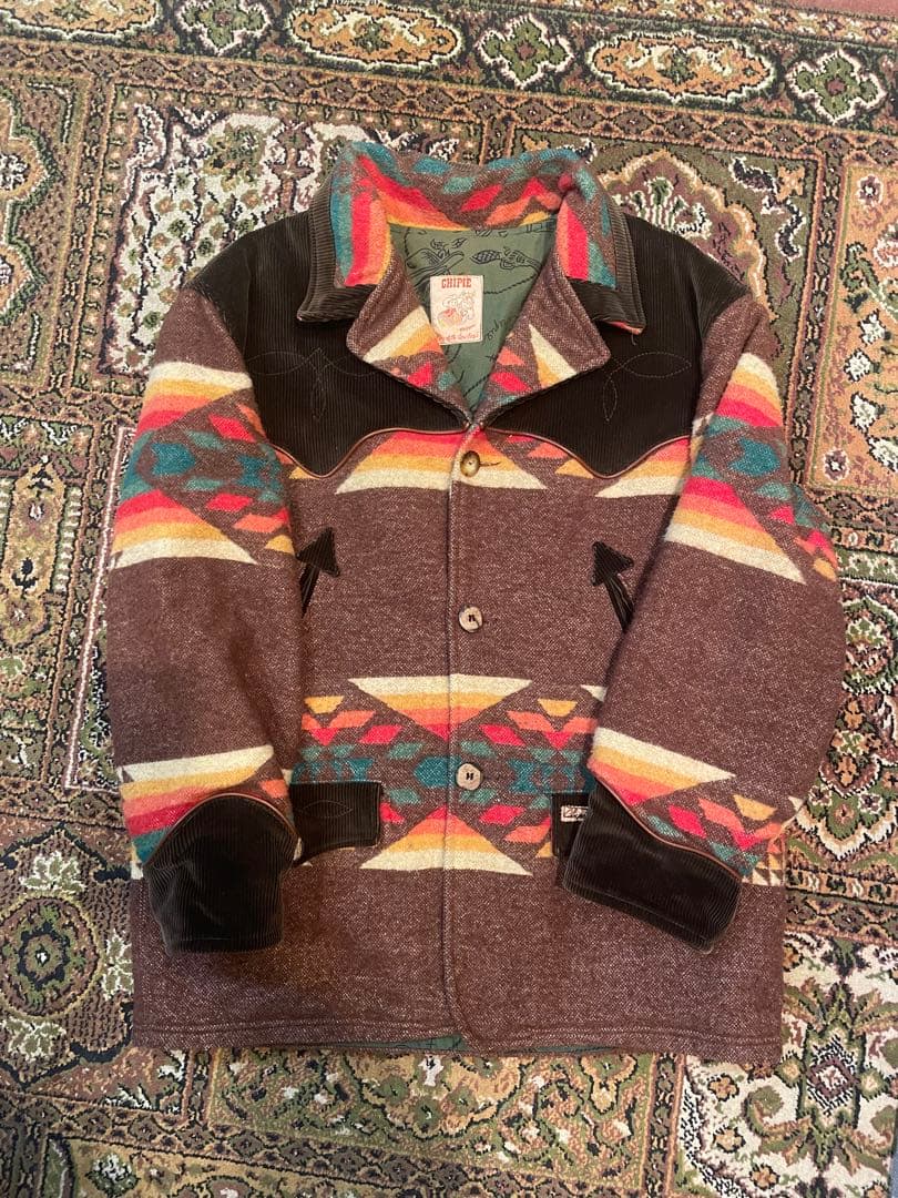 希少・レア CHIPIE フィールドジャケット ブルゾン L ネイティブ柄