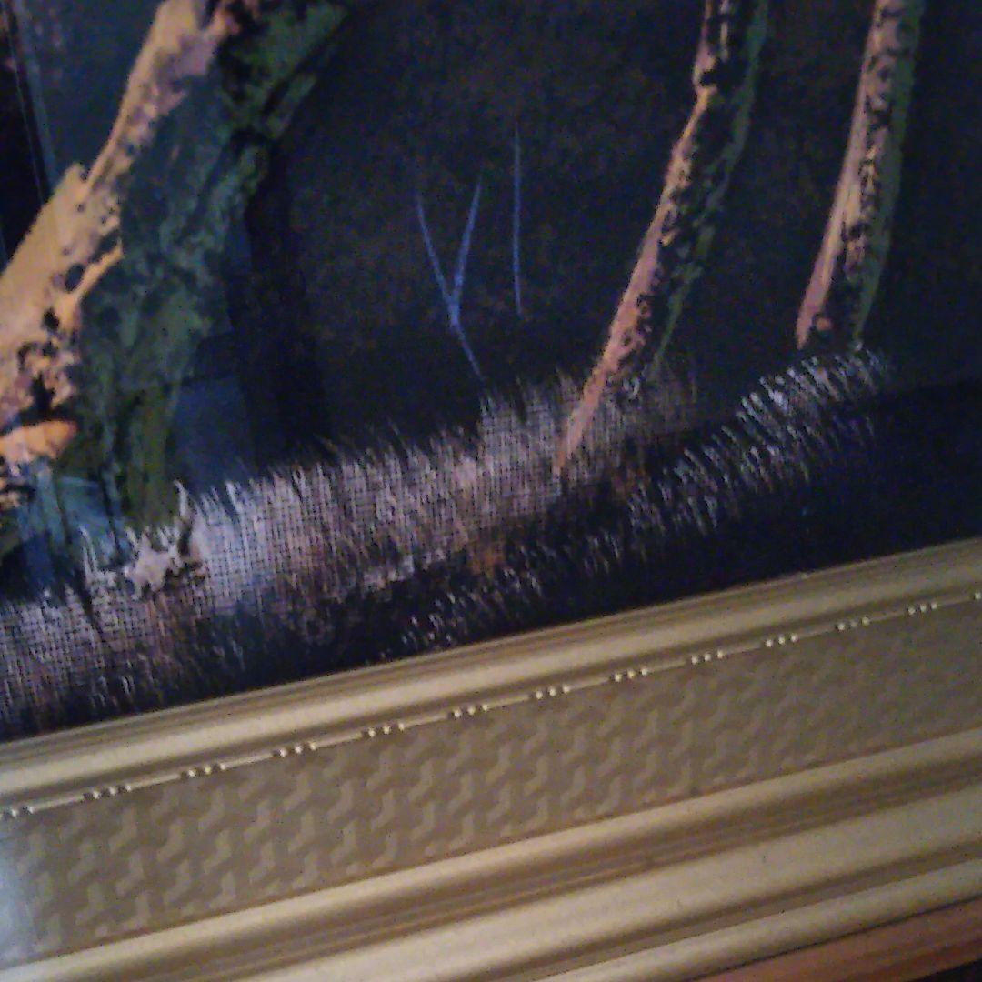 絵画　富士山　赤富士　立体絵　開運　金運　風水　美峰　特大　額付