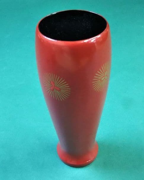 茶道具 茶箱 三品セット 朱塗 唐松 蒔絵 木製 新品 平棗 茶筅筒 香合