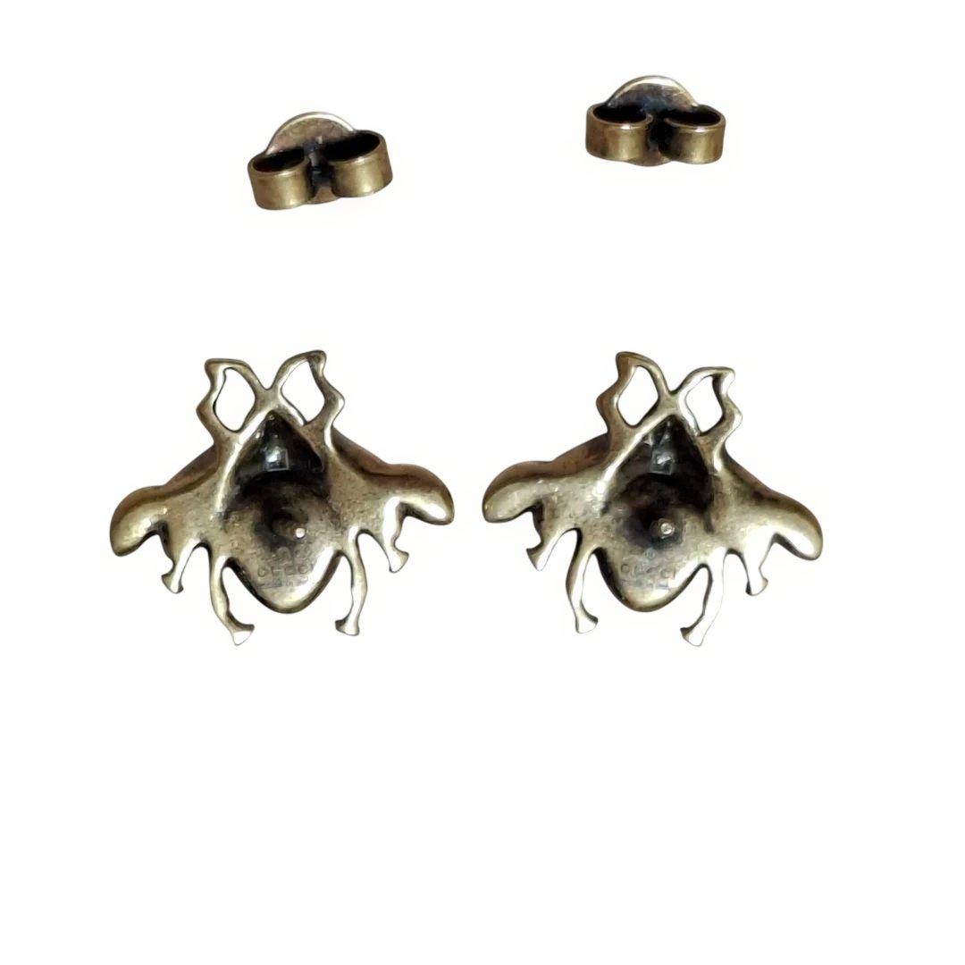 GUCCI ピアス BEE 蜂 インターロッキングG エイジングゴールド