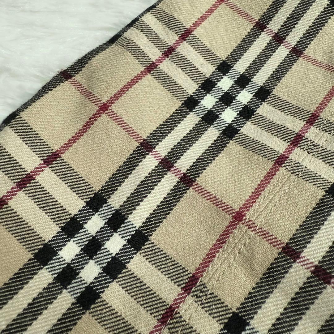 バーバリーブルーレーベル スカート ノバチェック ギャザー プリーツ