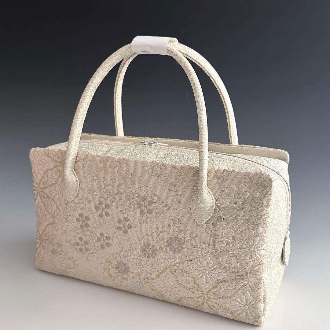 新品未使用 ！！特別セール！！京都 西陣 正絹 帯使用 利休バッグ　251114