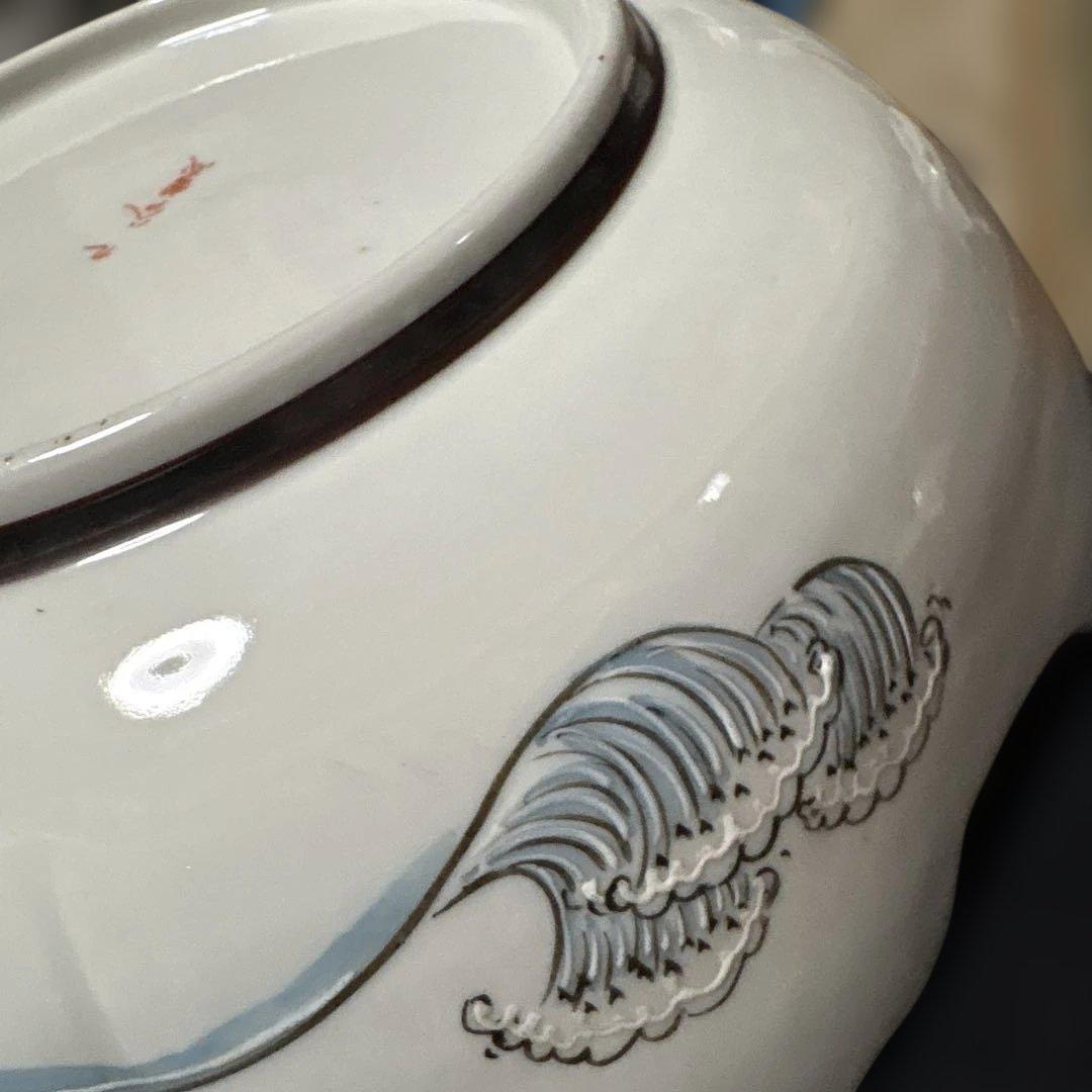 期間限定最終処分特価　逸品　九谷製変形型三つ鉢素敵な絵柄傷無し素晴らしい美術品