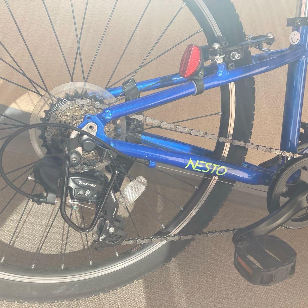 【美品.吹田市引取限定】NESTOキッズ子供自転車　24インチ7段変速Vブレーキ