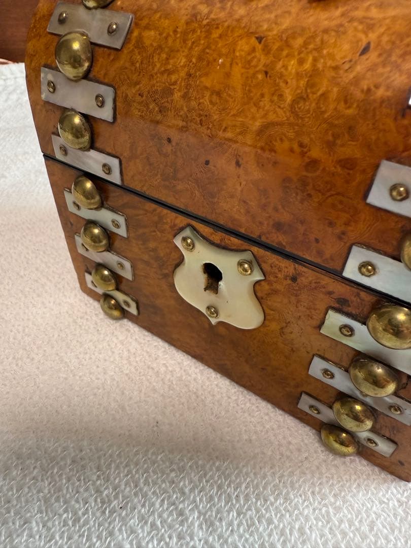 1850年代つけペンバコ、クリスタルインク瓶、螺鈿箱