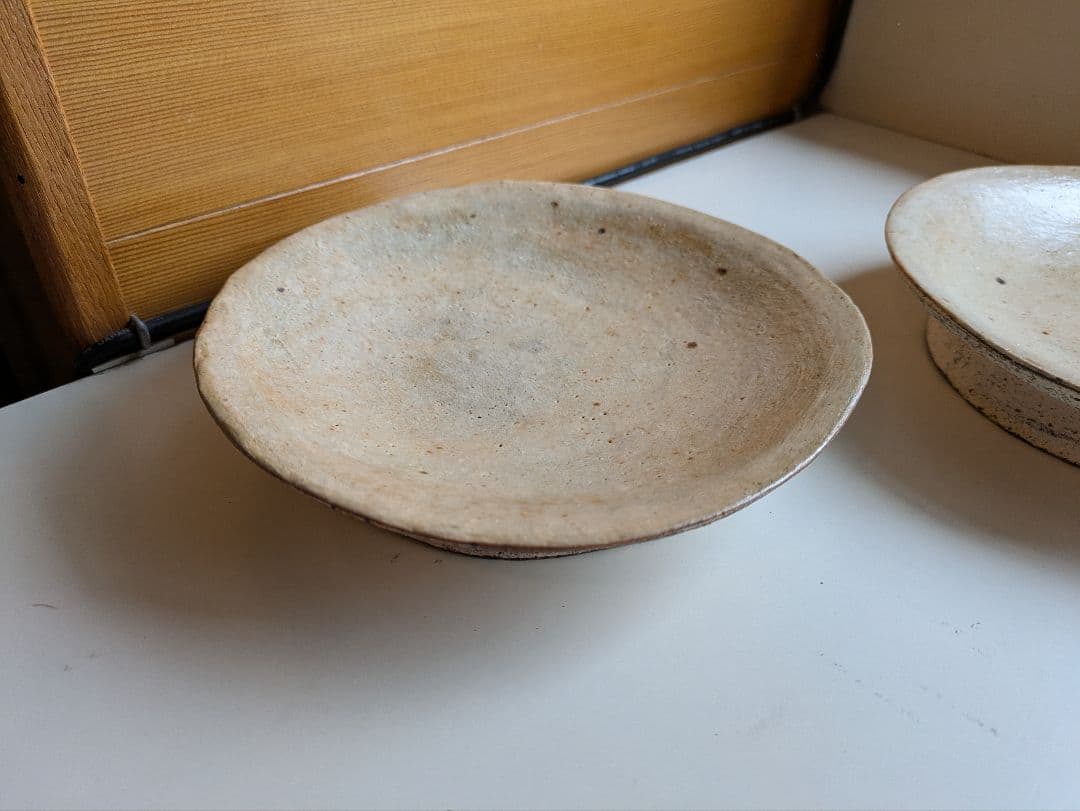 石原稔久　脚付皿　2枚