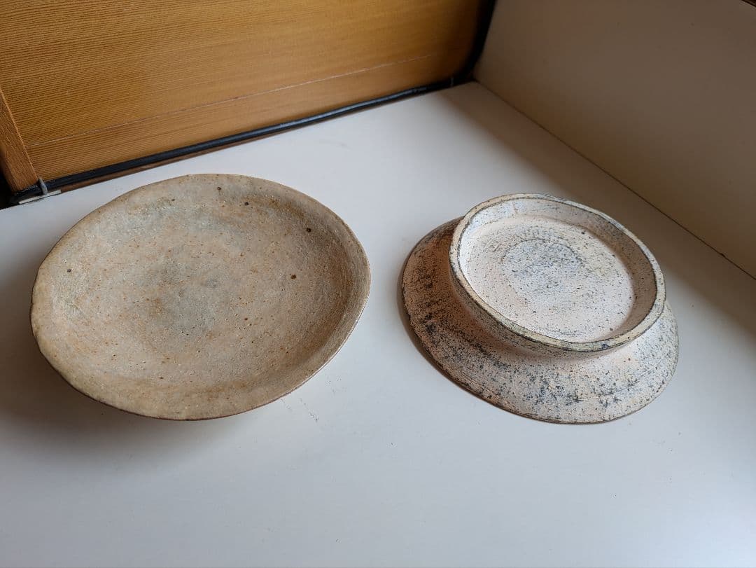 石原稔久　脚付皿　2枚