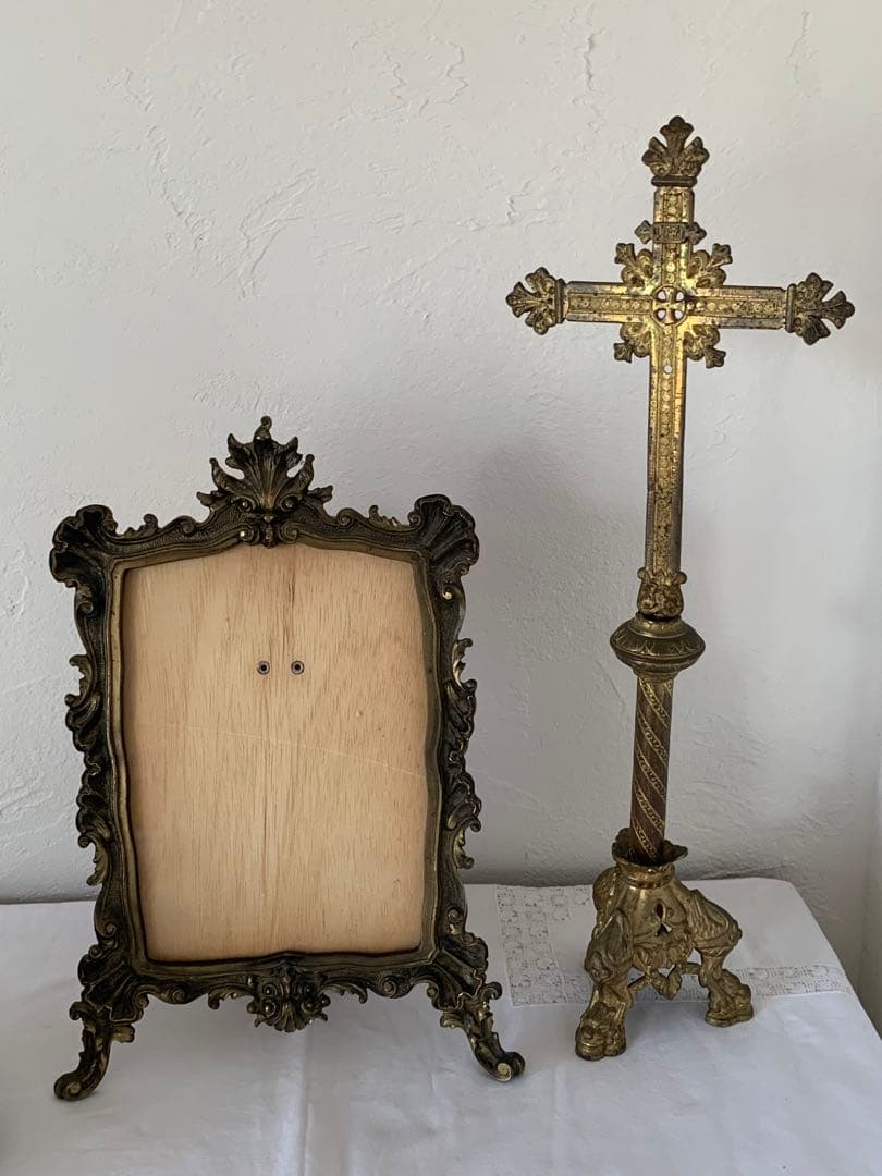 フランス　蚤の市　フレーム　デコラティブ　ブロカント