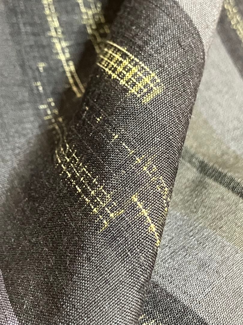 結城紬 はたおり娘 小紋 正絹 縦縞 美品 イ6477