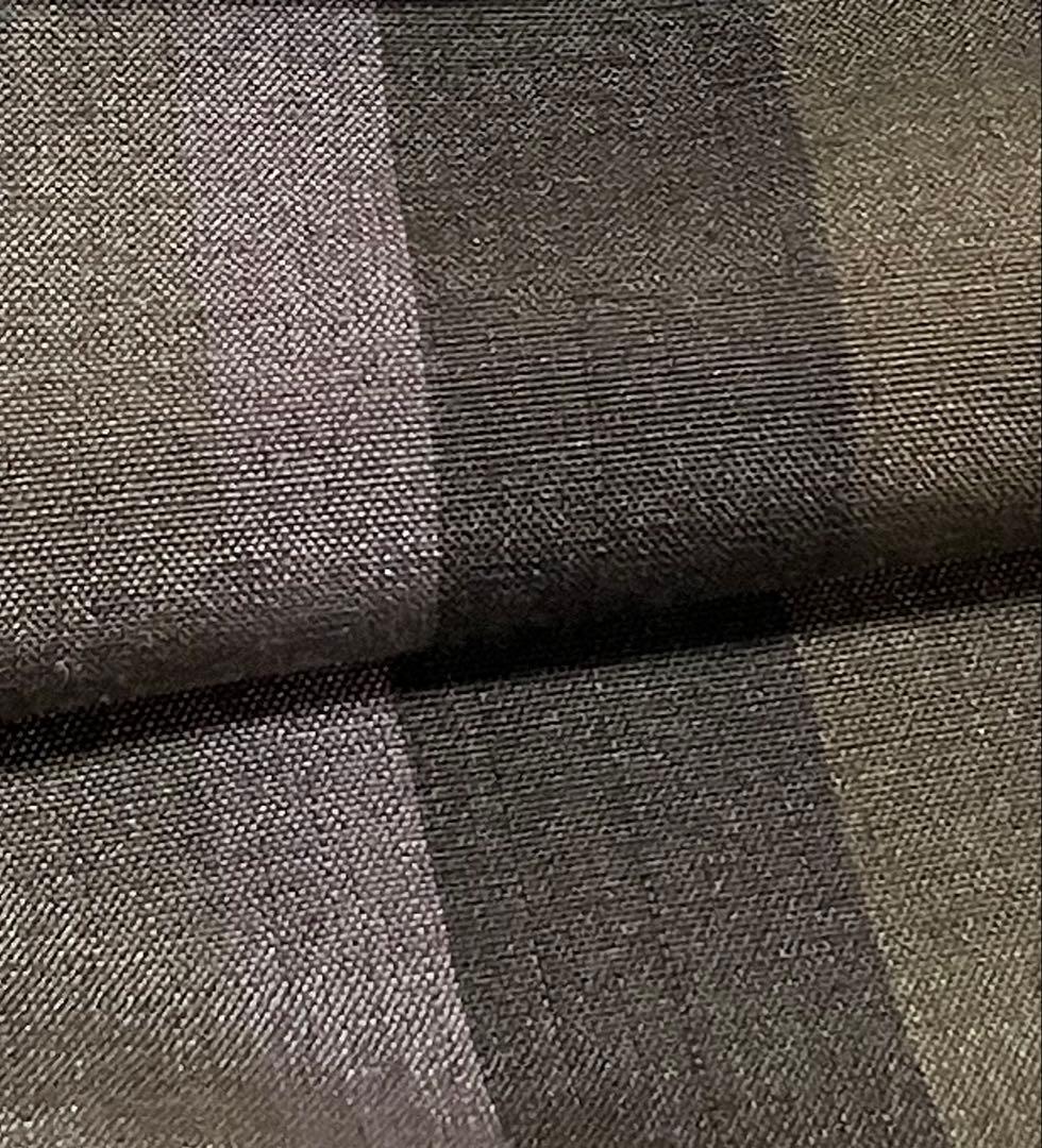 結城紬 はたおり娘 小紋 正絹 縦縞 美品 イ6477