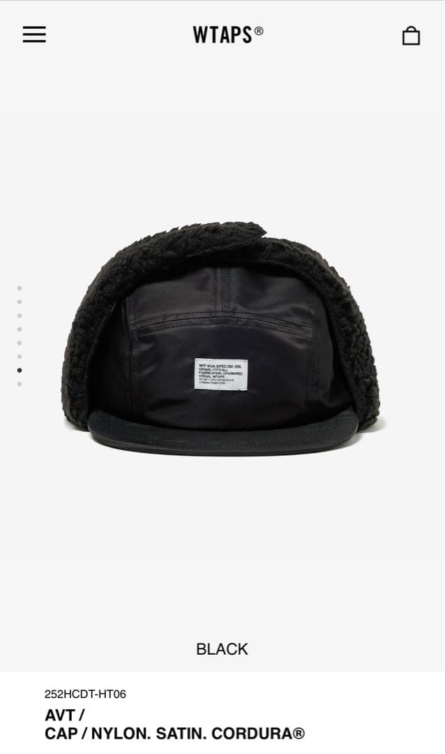 サイズM WTAPS AVT CAP NYLON SATIN CORDURA