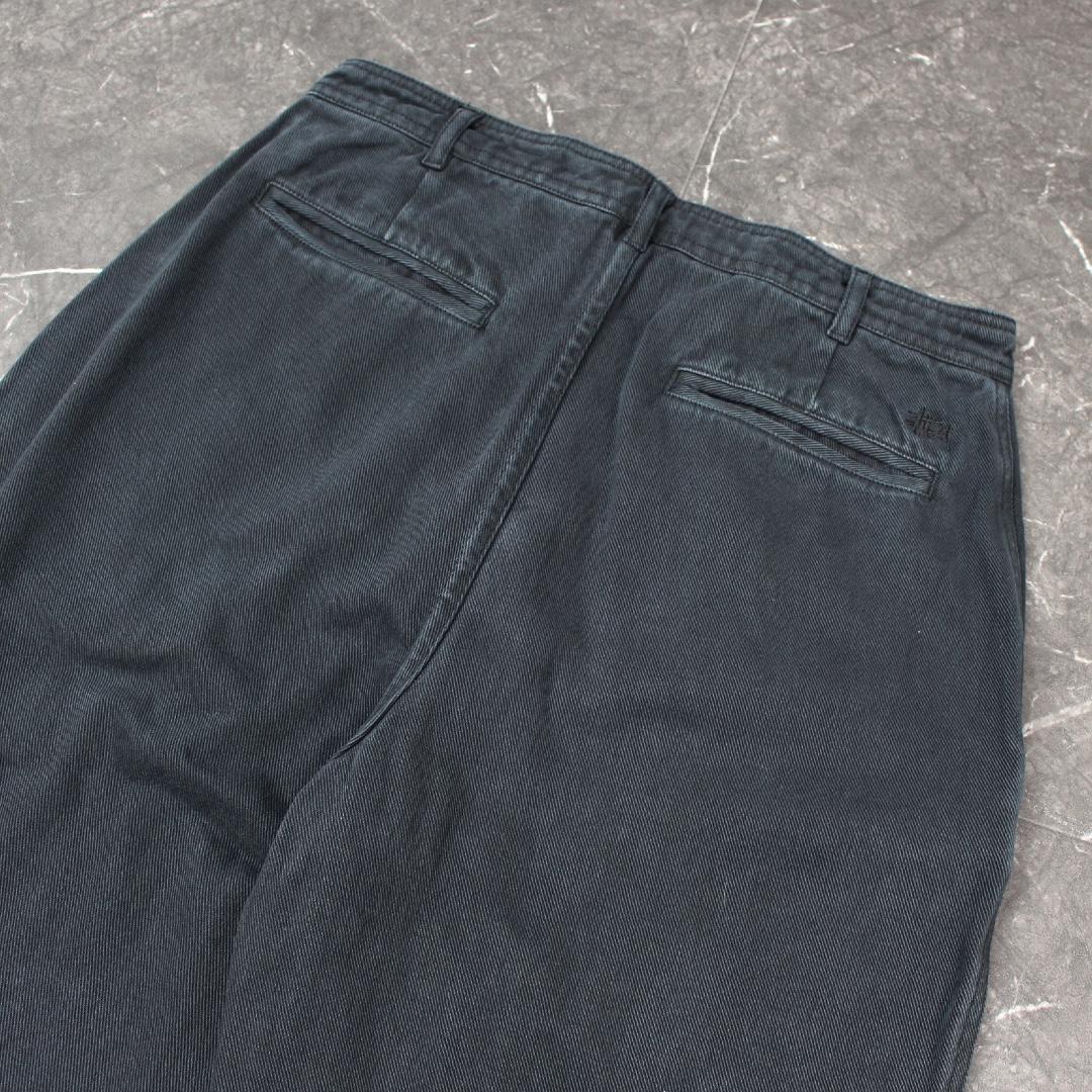 STUSSY UNIFORM PANT ルーズシルエットパンツ ブラック 30