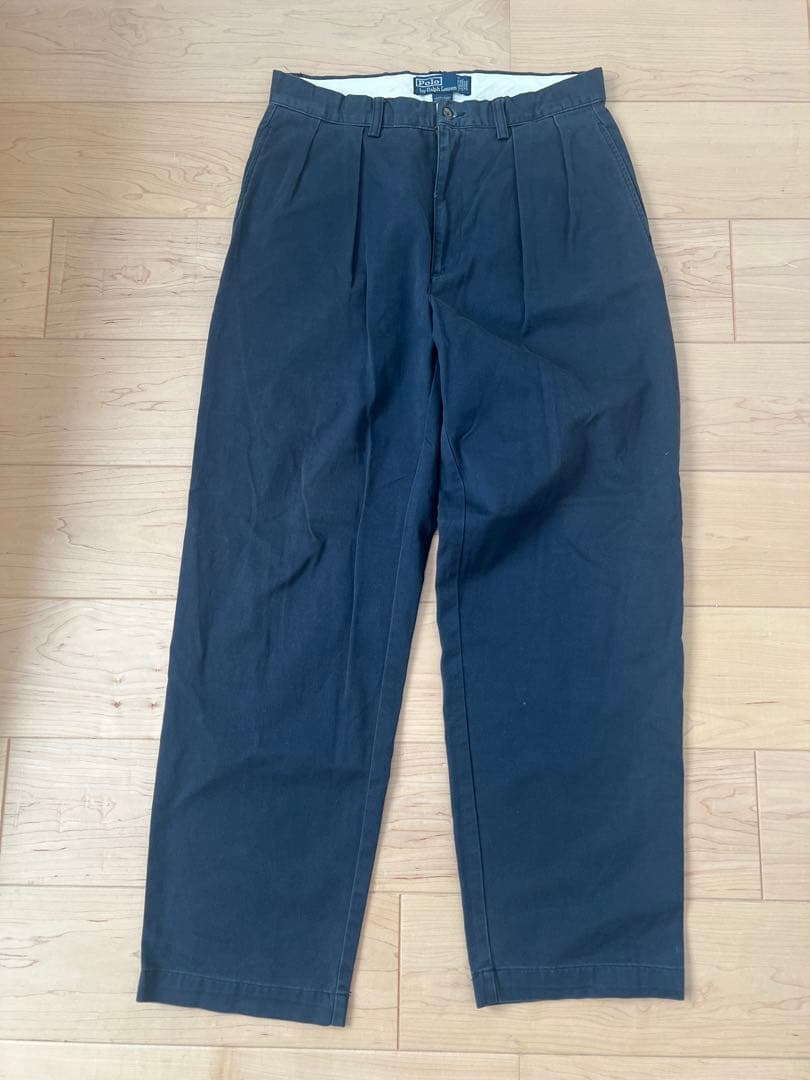 90s polo ralph lauren andrew 2タックチノパンツ