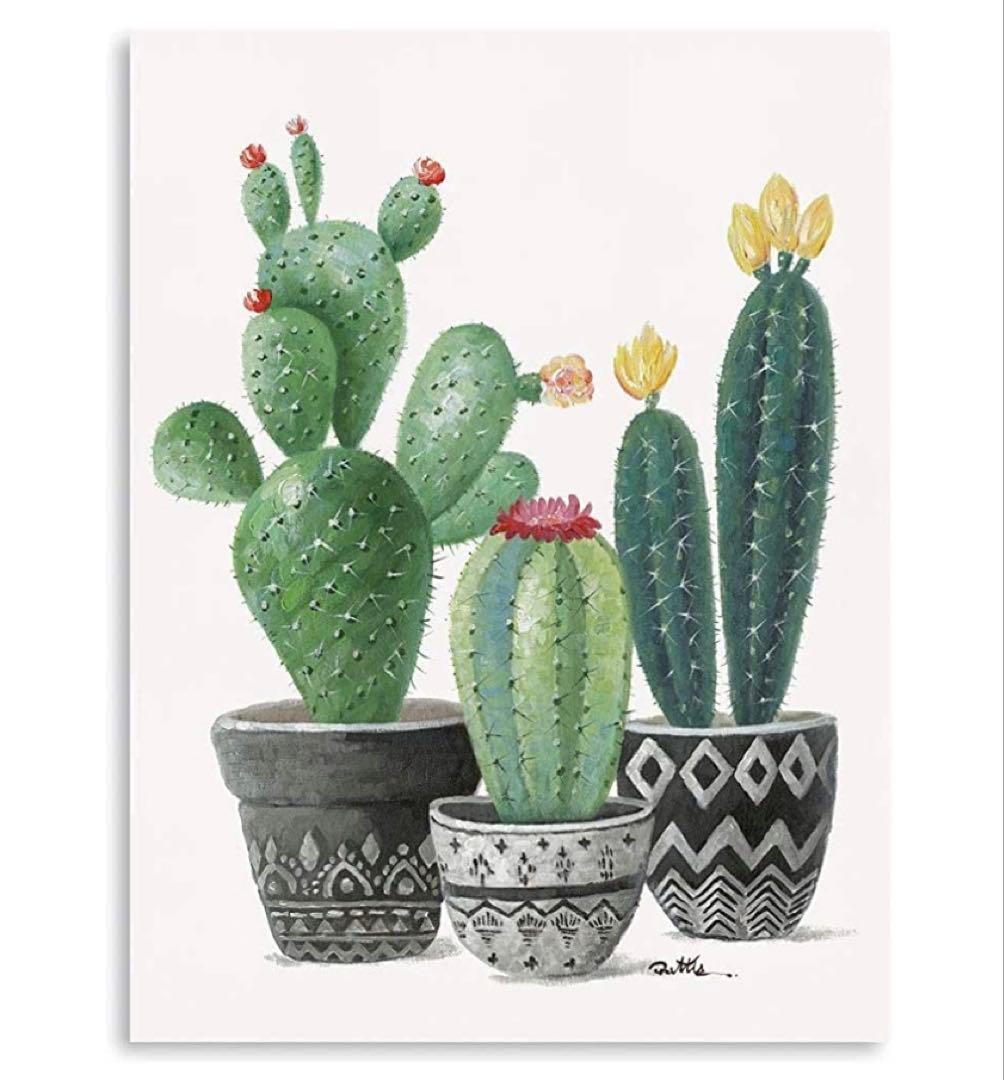 ミニマリスト 咲き乱れるポスター アリゾナサボテン