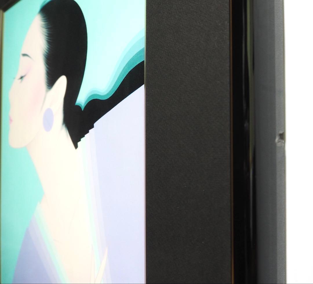 真作■鶴田一郎 版画 GENJI 紫の上 直筆サイン■絵画 美人画 ノエビア