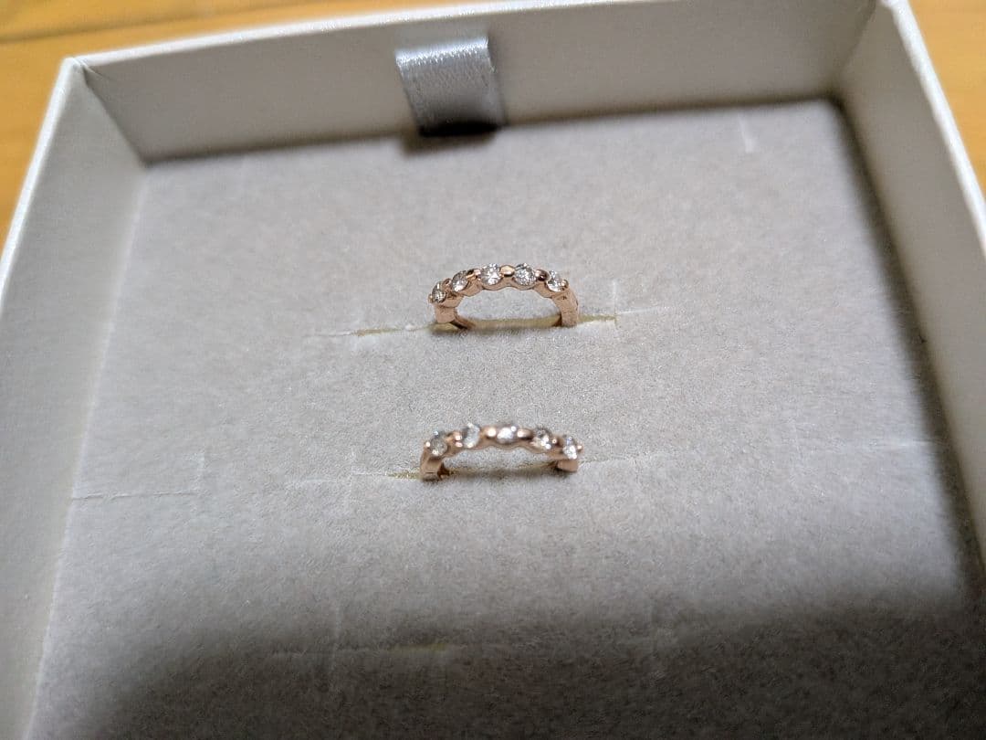 TSUTSUMI K10ダイヤモンドフープピアス