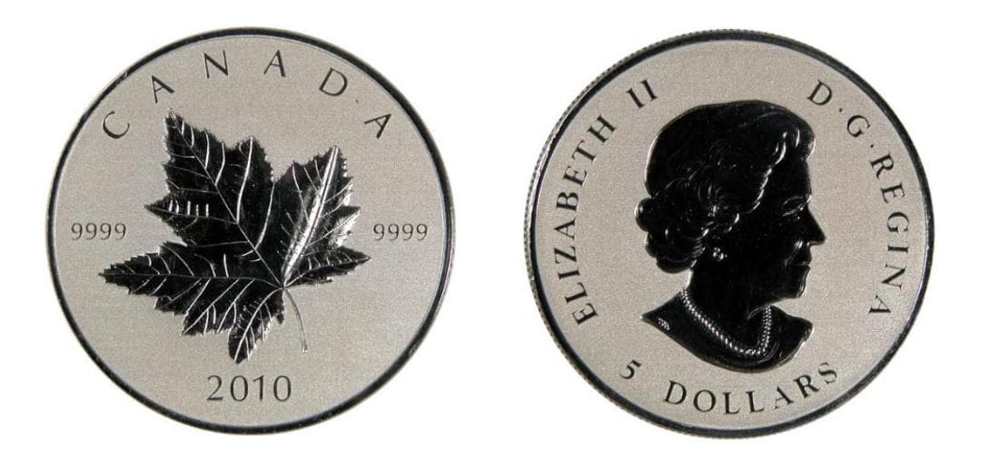 NGC PF68☆2010 カナダ メイプルリーフ 銀貨 5ドル 記念