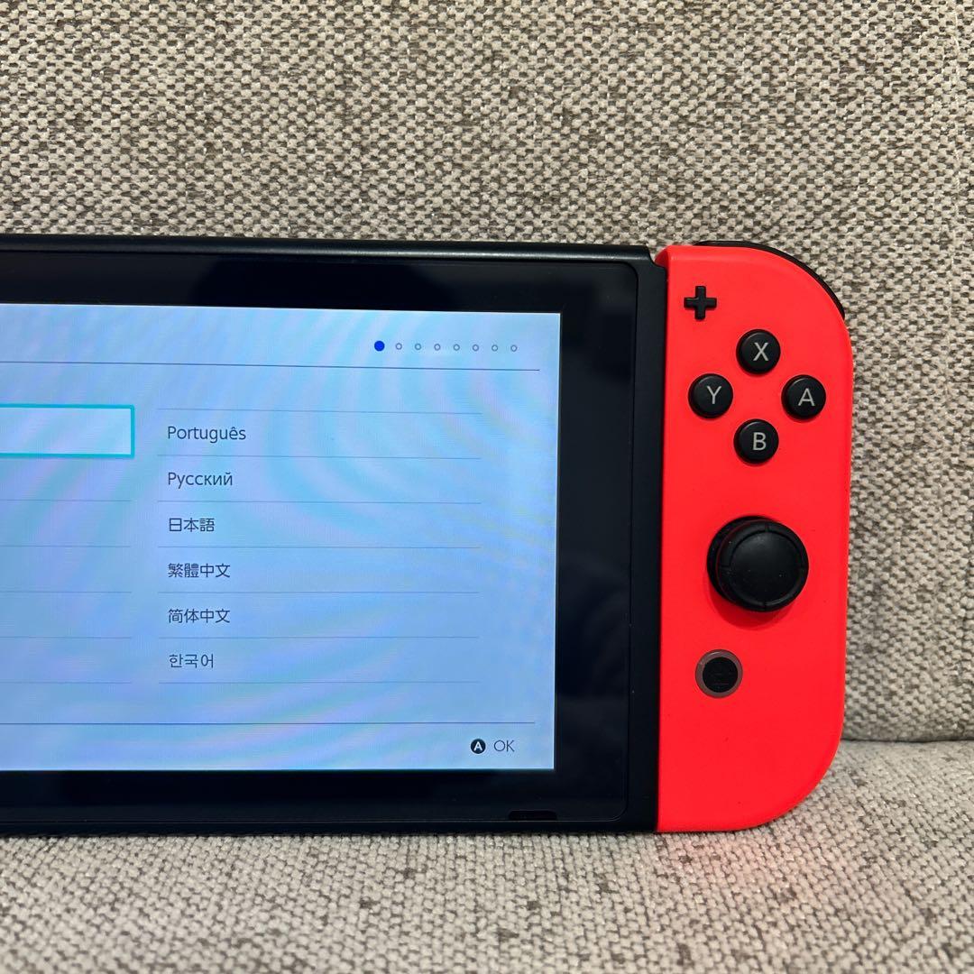 【美品】 Nintendo Switch 本体 ネオンブルー/レッド 完備品