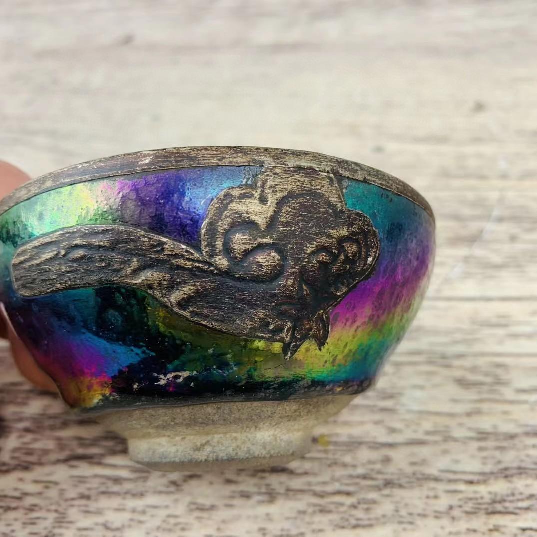 中国古美術・旧蔵の磁器・建窯七彩油滴包銀口盞・置物・書道品・茶道具・文房具・賞物