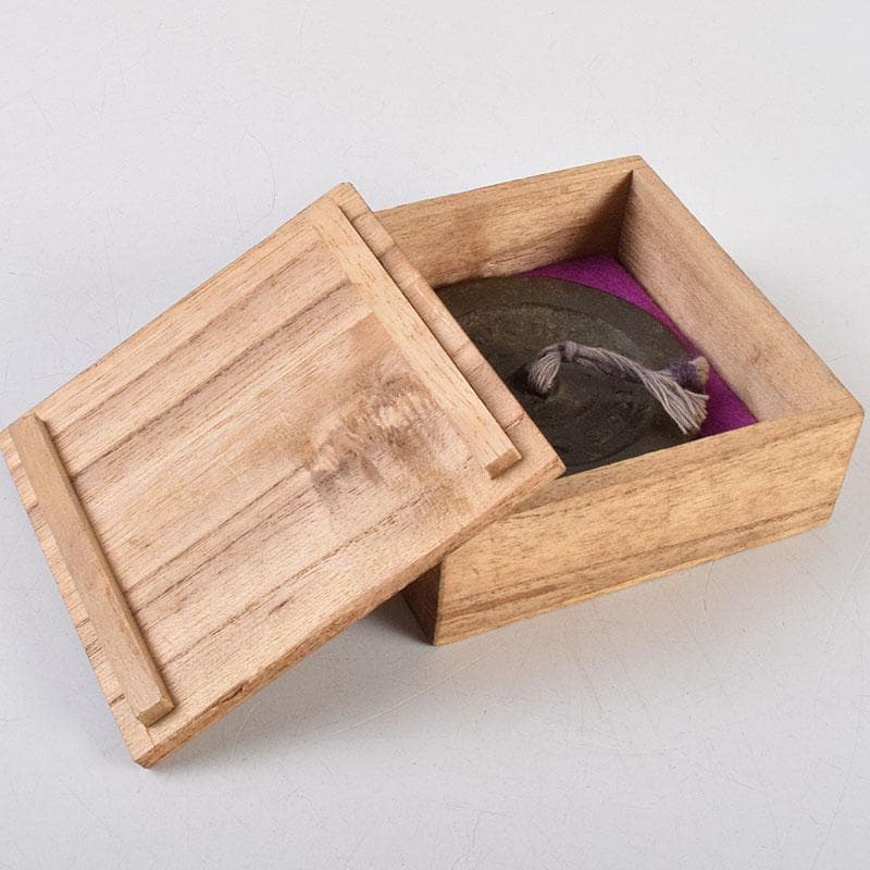 中国　古銅青銅　銅鏡　古鏡　紙鎮　文鎮　時代箱　M　R9324