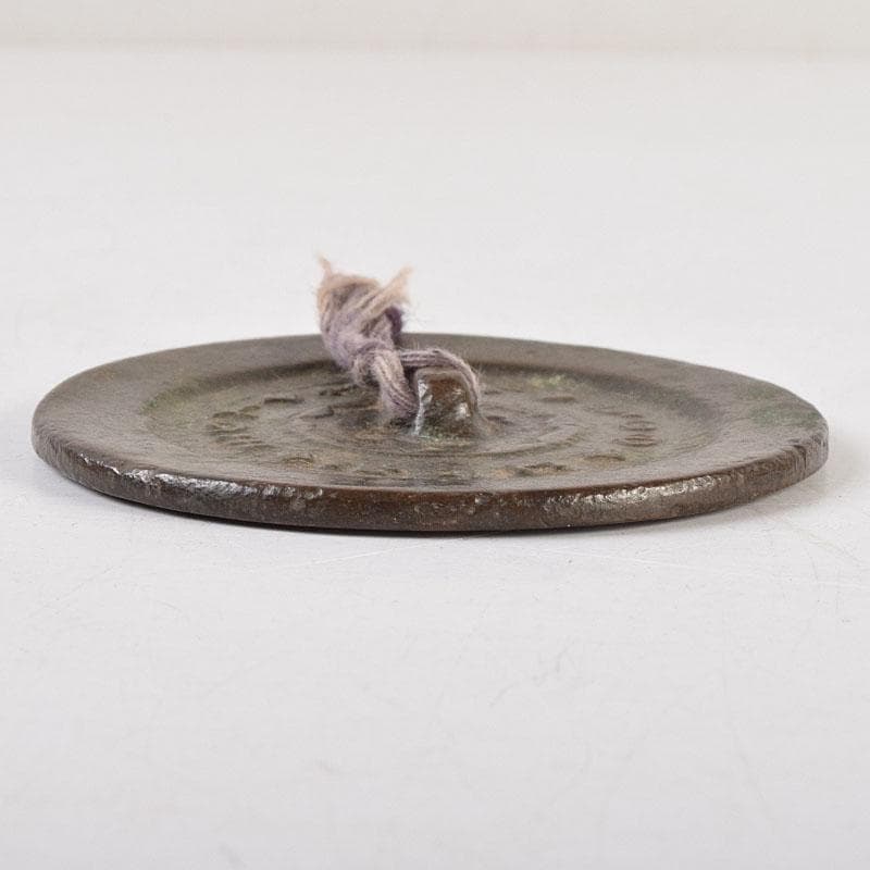 中国　古銅青銅　銅鏡　古鏡　紙鎮　文鎮　時代箱　M　R9324