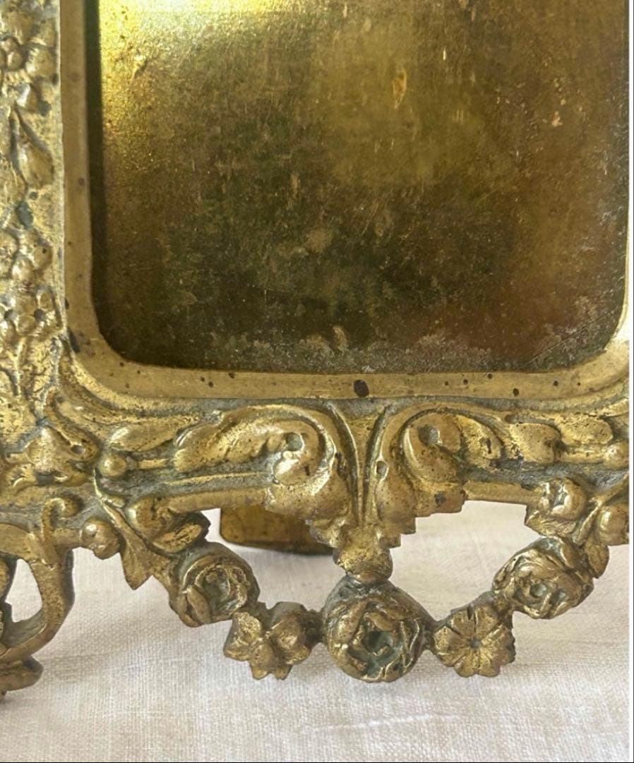 フランスアンティーク　ガーランド　ロココ　薔薇　フォトフレーム