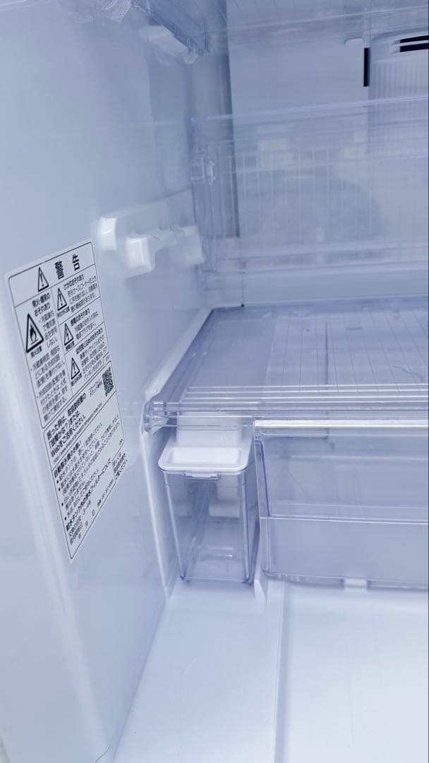 【井上】ブラウン 3ドア冷蔵庫 ガラス扉