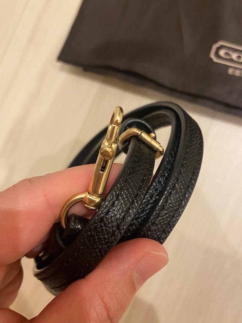 COACH ショルダーバッグ ミニボストン　2way ブラックレザー
