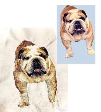 オーダー ペット刺繍トートバッグ 35cm x 23cm