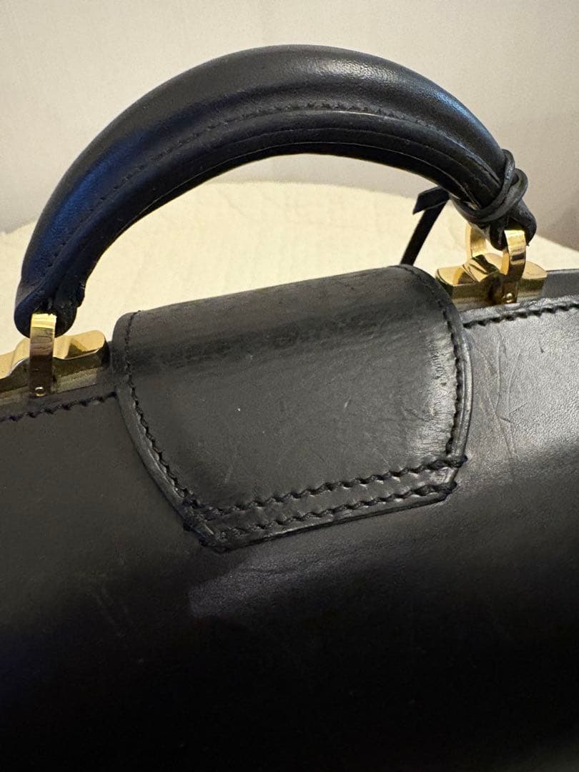 【岡ちゃん専用 】【美品】万双 ダレスバッグ 三つマチ ブラック