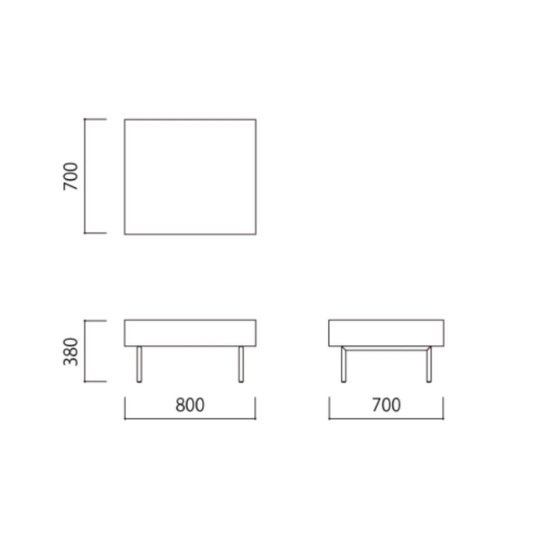 IDEE DIVANCO オットマン Light gray