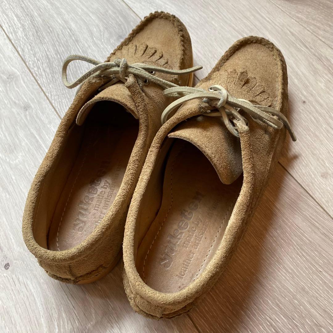 【USA製】Yuketen ユケテン スエードレザーシューズ ベージュ モカシン