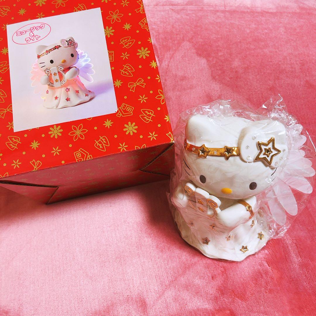 希少レア　ハローキティ　ファイバー　天使ドール　ライト　陶器　2003 サンリオ