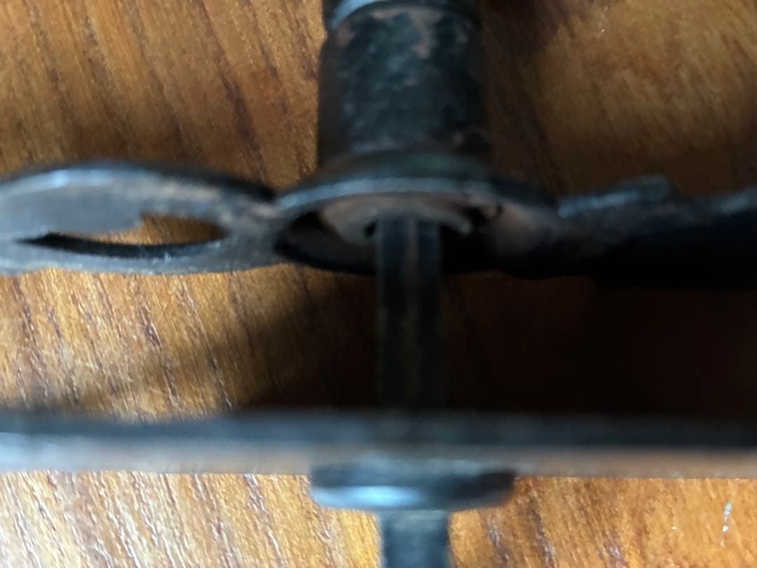 フランス　アンティーク アイアン　ドアノブ　セット　取っ手 ブラック　鋳鉄レア