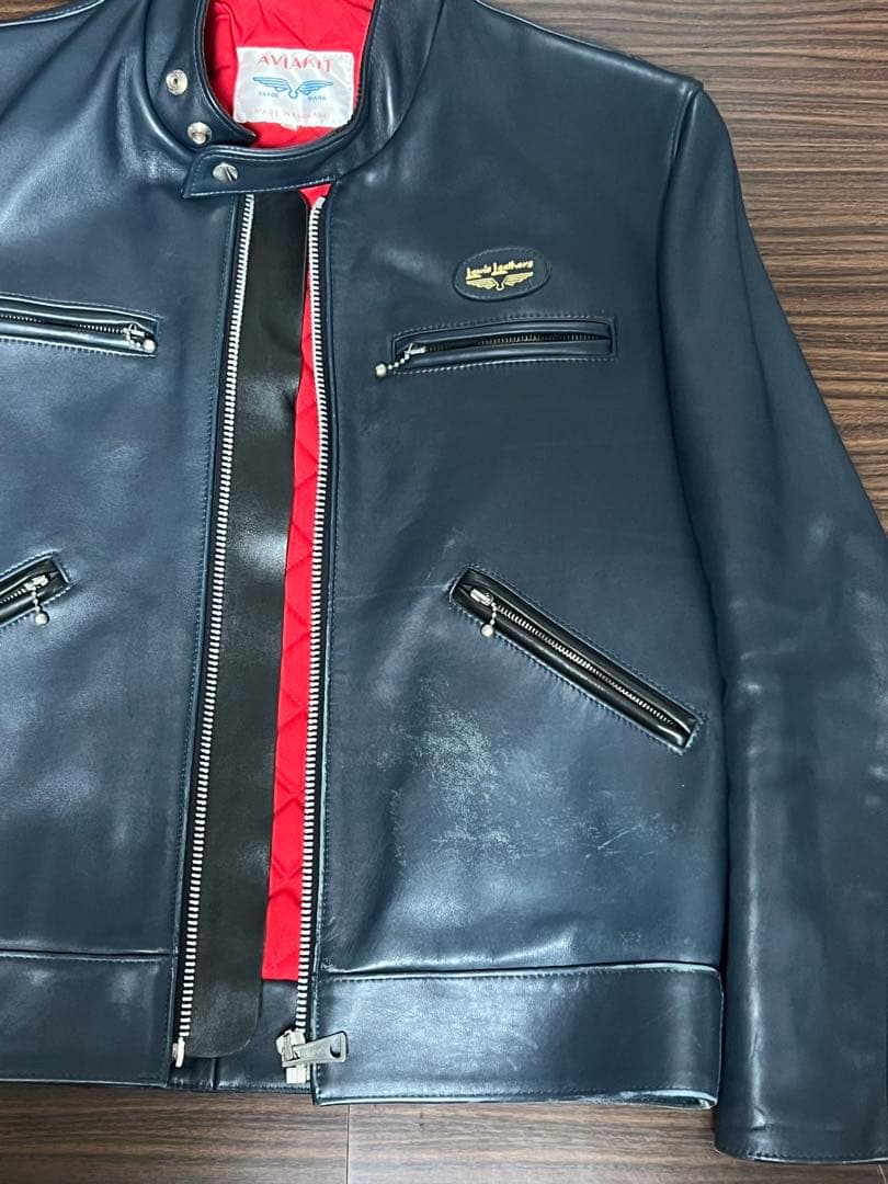 Lewis Leathers スーパースポーツマン ホース 40 ネイビー