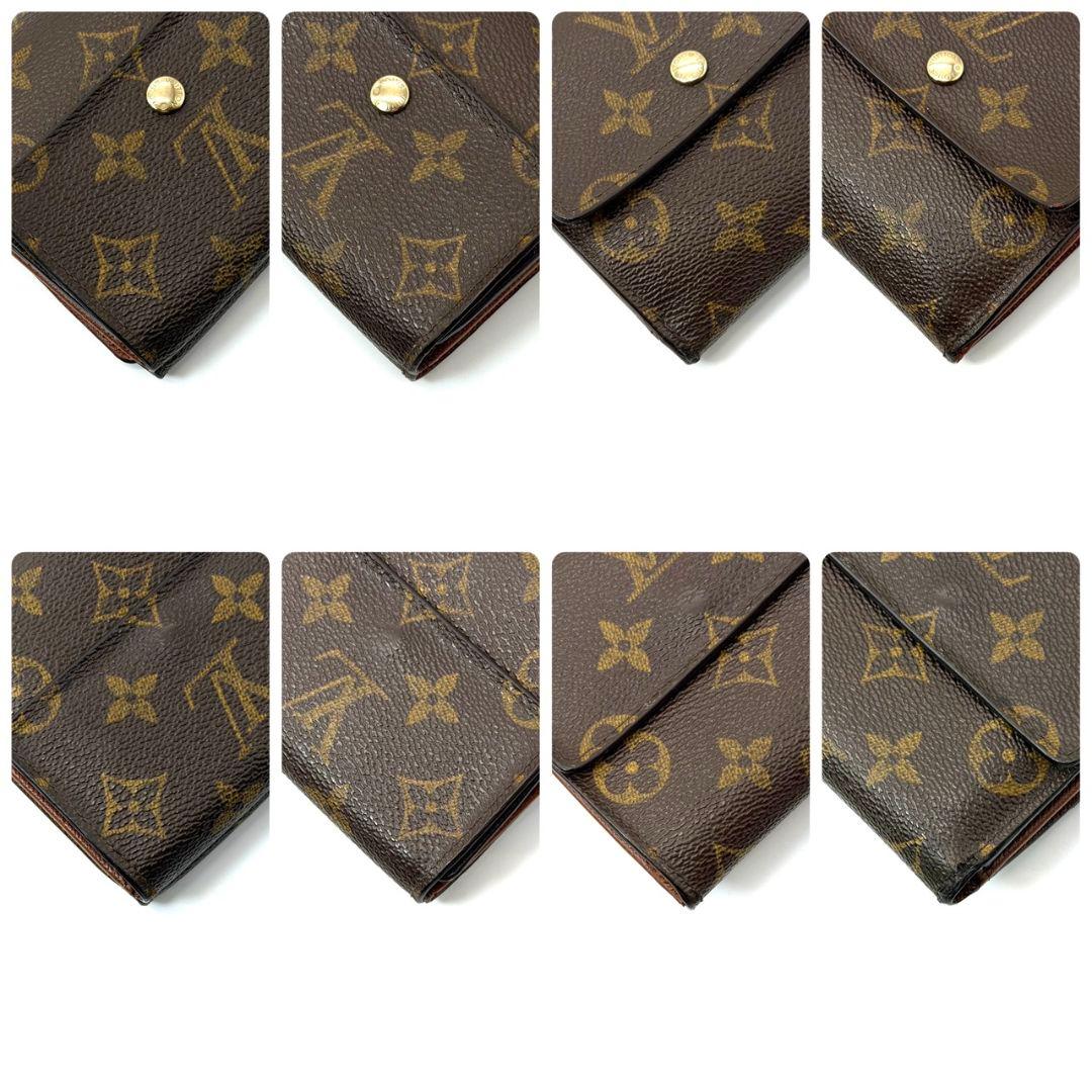 良品 ルイヴィトン モノグラム ポルトモネ ビエ カルトクレディ 財布 茶 W