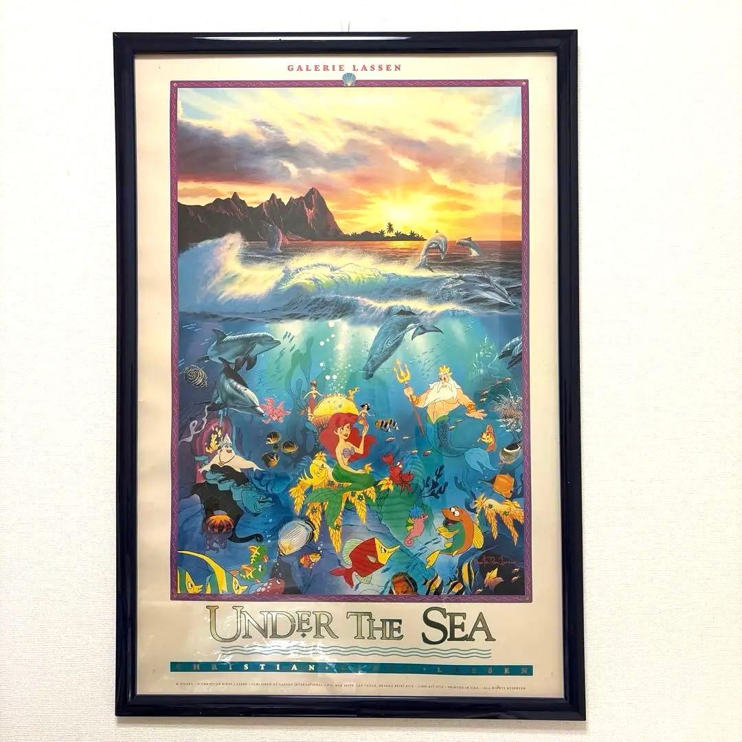 ラッセン　ディズニー　コラボ　UNDER THE SEA ポスター　額装品