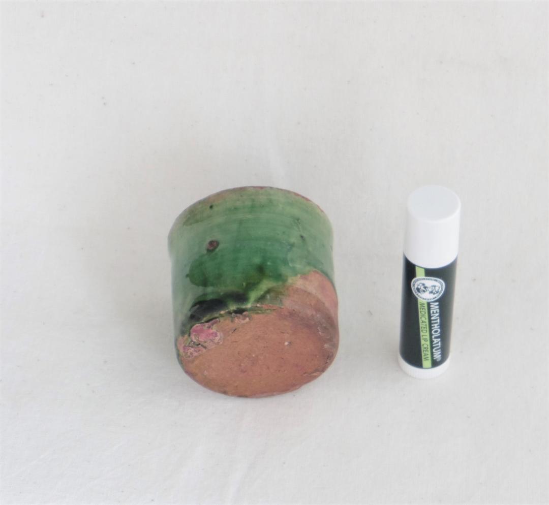 緑釉　筒杯　欧州　18C頃