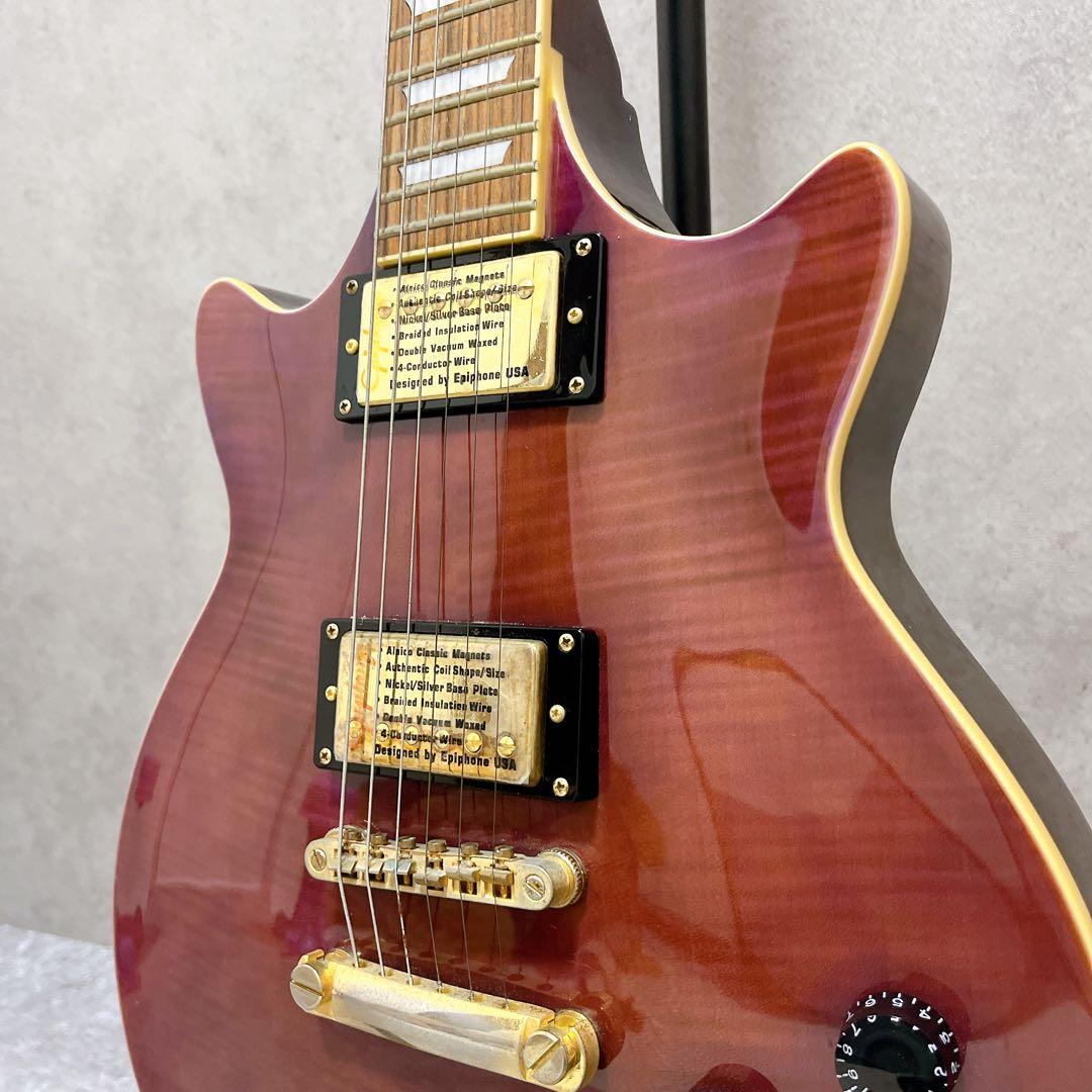 エピフォン Genesis ジェネシス デラックスプロ 虎杢 紫 エレキギター