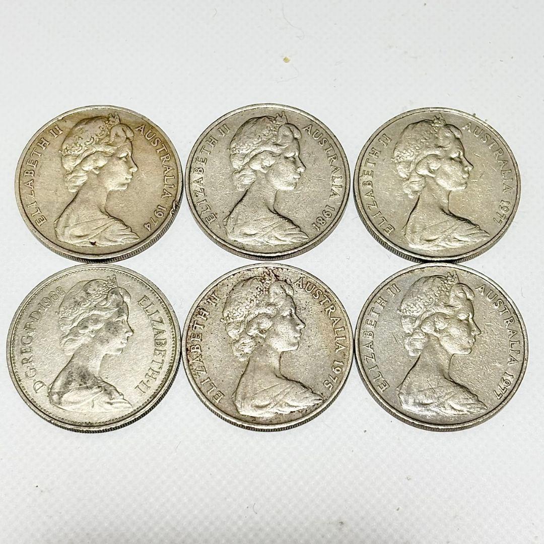 オーストラリア エリザベス2世 銀貨 セット 6枚 アンティーク シルバー
