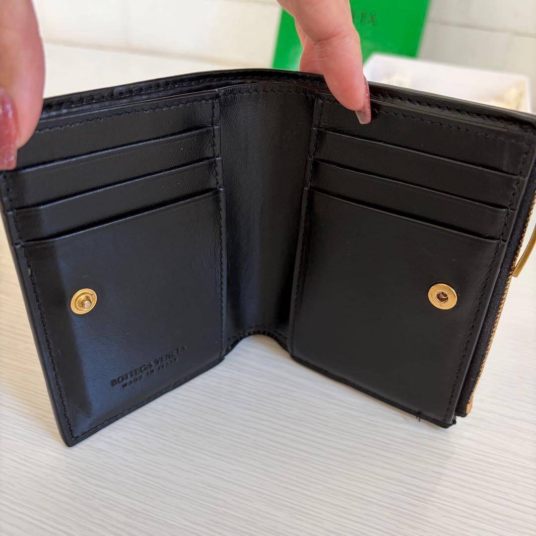 ボッテガヴェネタ / カセット スモール 二つ折りウォレット / ブラック