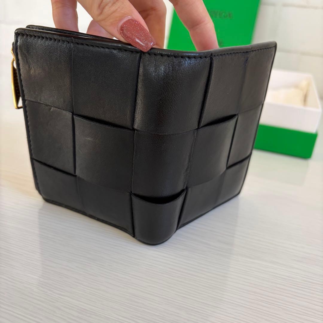 ボッテガヴェネタ / カセット スモール 二つ折りウォレット / ブラック